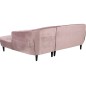 Canapé d'angle en tissu matelassé de qualité Rita coloris rose pale, angle droit, 4 places