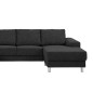 - Canapé d'angle en tissu de qualité CALVI, gris anthracite, angle gauche - Canapé d'angle en tissu de qualité CALVI, gris anthracite, angle gauche