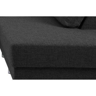 Canapé d'angle en tissu de qualité CALVI, gris anthracite, angle droit