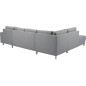 Canapé d'angle en tissu de qualité CALVI, gris clair, angle gauche Canapé d'angle en tissu de qualité CALVI, gris clair, angle gauche