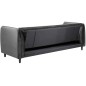 Canapé 3 places avec couchage en tissu Josty couleur gris foncé Canapé 3 places avec couchage en tissu Josty couleur gris foncé