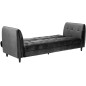 Canapé 3 places avec couchage en tissu Josty couleur gris foncé Canapé 3 places avec couchage en tissu Josty couleur gris foncé