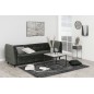 Canapé 3 places avec couchage en tissu Josty couleur gris foncé Canapé 3 places avec couchage en tissu Josty couleur gris foncé