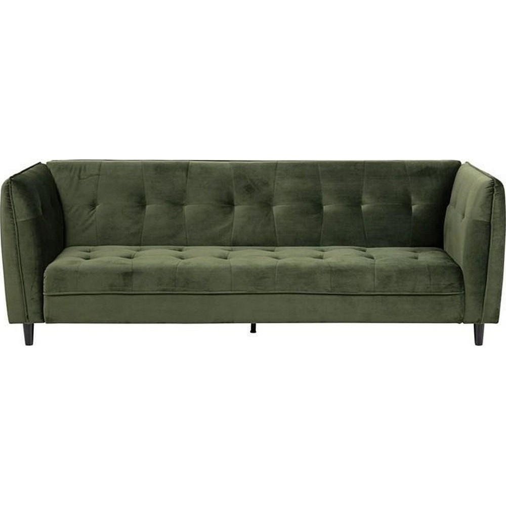 Canapé 3 places avec couchage en tissu Josty couleur vert forêt Canapé 3 places avec couchage en tissu Josty couleur vert forêt