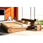 Lit en cuir italien de luxe DREAM, marron, 140x190 Lit en cuir italien de luxe DREAM, marron, 140x190
