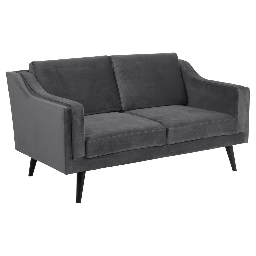 Canapé 2 places en tissu de qualité MONTERO, gris foncé Canapé 2 places en tissu de qualité MONTERO, gris foncé