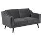 Canapé 2 places en tissu de qualité MONTERO, gris foncé Canapé 2 places en tissu de qualité MONTERO, gris foncé