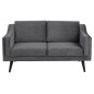 Canapé 2 places en tissu de qualité MONTERO, gris foncé Canapé 2 places en tissu de qualité MONTERO, gris foncé
