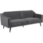 Canapé 3 places en tissu de qualité MONTERO, gris foncé Canapé 3 places en tissu de qualité MONTERO, gris foncé