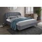 Lit double en tissu velours de qualité LITO, gris foncé, avec sommier à lattes, 160x200 Lit double en tissu velours de qualité LITO, gris foncé, avec sommier à lattes, 160x200