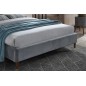 Lit double en tissu velours de qualité LITO, gris foncé, avec sommier à lattes, 160x200 Lit double en tissu velours de qualité LITO, gris foncé, avec sommier à lattes, 160x200