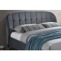 Lit double en tissu velours de qualité LITO, gris foncé, avec sommier à lattes, 160x200 Lit double en tissu velours de qualité LITO, gris foncé, avec sommier à lattes, 160x200