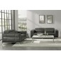 Ensemble Canapé 3 places et 2 places en cuir italien buffle VEGA, gris foncé avec surpiqure gris clair Ensemble Canapé 3 places et 2 places en cuir italien buffle VEGA, gris foncé avec surpiqure gris clair