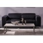 Ensemble Canapé 3 places et 2 places et fauteuil 1 place en cuir italien buffle VEGA, gris foncé avec surpiqure gris clair Ensemble Canapé 3 places et 2 places et fauteuil 1 place en cuir italien buffle VEGA, gris foncé avec surpiqure gris clair