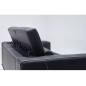 Ensemble Canapé 3 places et 2 places et fauteuil 1 place en cuir italien buffle VEGA, gris foncé avec surpiqure gris clair Ensemble Canapé 3 places et 2 places et fauteuil 1 place en cuir italien buffle VEGA, gris foncé avec surpiqure gris clair
