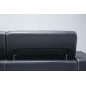 Ensemble Canapé 3 places et 2 places et fauteuil 1 place en cuir italien buffle VEGA, gris foncé avec surpiqure gris clair Ensemble Canapé 3 places et 2 places et fauteuil 1 place en cuir italien buffle VEGA, gris foncé avec surpiqure gris clair