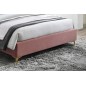 Lit double en tissu velours de qualité MONOTI, rose pale, avec sommier à lattes, 160x200 Lit double en tissu velours de qualité MONOTI, rose pale, avec sommier à lattes, 160x200