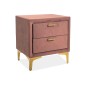 Lit double en tissu velours de qualité MONOTI, rose pale, avec sommier à lattes, 160x200 Lit double en tissu velours de qualité MONOTI, rose pale, avec sommier à lattes, 160x200