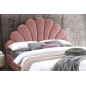 Lit double en tissu velours de qualité SANIA, rose pale, avec sommier à lattes, 160x200 Lit double en tissu velours de qualité SANIA, rose pale, avec sommier à lattes, 160x200