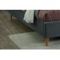 Lit double en tissu velours de qualité SANIA, gris, avec sommier à lattes, 160x200 Lit double en tissu velours de qualité SANIA, gris, avec sommier à lattes, 160x200