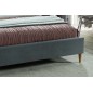 Lit double en tissu velours de qualité SANIA, gris, avec sommier à lattes, 160x200 Lit double en tissu velours de qualité SANIA, gris, avec sommier à lattes, 160x200