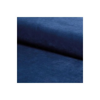 Lit double en tissu velours de qualité ASMA, bleu, avec sommier à lattes, 160x200