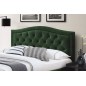 Lit double en tissu velours de qualité ELVIRA, vert, avec sommier à lattes, 160x200
