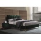 Lit double en tissu velours de qualité MICHIGAN, vert, avec sommier à lattes, 160x200 Lit double en tissu velours de qualité MICHIGAN, vert, avec sommier à lattes, 160x200