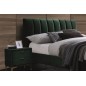Lit double en tissu velours de qualité MICHIGAN, vert, avec sommier à lattes, 160x200 Lit double en tissu velours de qualité MICHIGAN, vert, avec sommier à lattes, 160x200