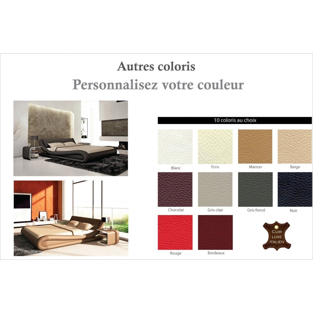 Lit en cuir italien de luxe DREAM, personnalisé, 180x200 Lit en cuir italien de luxe DREAM, personnalisé, 180x200