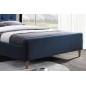 Lit double en tissu de qualité PIALA, bleu, avec sommier à lattes, 160x200 Lit double en tissu de qualité PIALA, bleu, avec sommier à lattes, 160x200