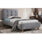Lit en tissu de qualité TINA, gris, 90x200 Lit en tissu de qualité TINA, gris, 90x200