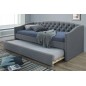 Lit en tissu de qualité ALINA, gris, 90x200 Lit en tissu de qualité ALINA, gris, 90x200