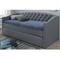 Lit en tissu de qualité ALINA, gris, 90x200 Lit en tissu de qualité ALINA, gris, 90x200