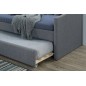 Lit en tissu de qualité ALINA, gris, 90x200 Lit en tissu de qualité ALINA, gris, 90x200