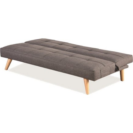 Canapé banquette convertible 2 places en tissu de qualité, gris, ZIPPO