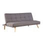 Canapé banquette convertible 2 places en tissu de qualité, gris, ZIPPO Canapé banquette convertible 2 places en tissu de qualité, gris, ZIPPO