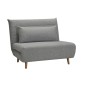 Fauteuil banquette convertible en tissu de qualité, gris, SPIRIT Fauteuil banquette convertible en tissu de qualité, gris, SPIRIT