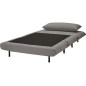 Fauteuil banquette convertible en tissu de qualité, gris, SPIRIT Fauteuil banquette convertible en tissu de qualité, gris, SPIRIT