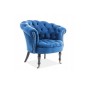 Fauteuil en tissu velours de qualité, bleu, PHENIX, Fauteuil 1 place Fauteuil en tissu velours de qualité, bleu, PHENIX, Fauteuil 1 place
