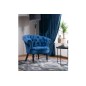 Fauteuil en tissu velours de qualité, bleu, PHENIX, Fauteuil 1 place Fauteuil en tissu velours de qualité, bleu, PHENIX, Fauteuil 1 place
