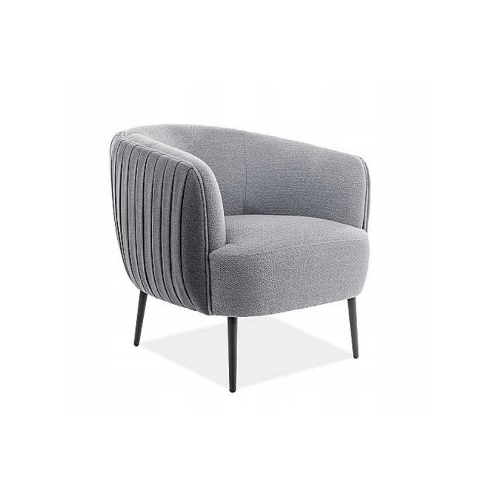 Fauteuil 1 place en tissu de qualité LENA, gris, 2 places