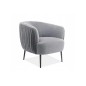 Fauteuil 1 place en tissu de qualité LENA, gris, 2 places