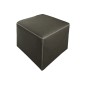 Pouf carré BUFFALO en cuir de buffle (gamme de cuir de buffle), gris foncé Pouf carré BUFFALO en cuir de buffle (gamme de cuir de buffle), gris foncé