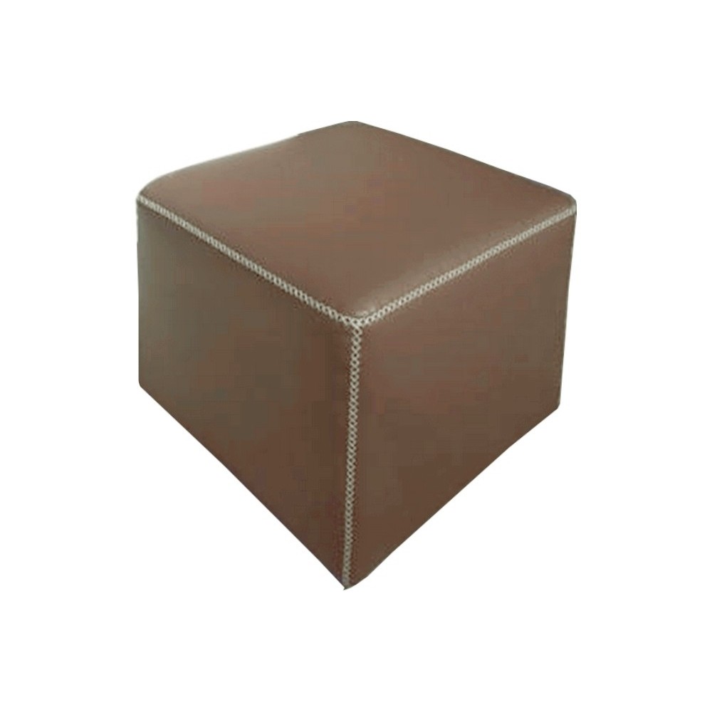 Pouf carré BUFFALO en cuir de buffle (gamme de cuir de buffle), moka Pouf carré BUFFALO en cuir de buffle (gamme de cuir de buffle), moka