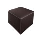 Pouf carré BUFFALO en cuir de buffle (gamme de cuir de buffle), chocolat Pouf carré BUFFALO en cuir de buffle (gamme de cuir de buffle), chocolat