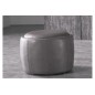 Pouf rond BUFFALINO en cuir de buffle (gamme de cuir de buffle), moka Pouf rond BUFFALINO en cuir de buffle (gamme de cuir de buffle), moka