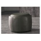 Pouf rond BUFFALINO en cuir de buffle (gamme de cuir de buffle), gris foncé Pouf rond BUFFALINO en cuir de buffle (gamme de cuir de buffle), gris foncé