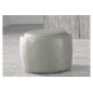 Pouf rond BUFFALINO en cuir de buffle (gamme de cuir de buffle), gris clair Pouf rond BUFFALINO en cuir de buffle (gamme de cuir de buffle), gris clair