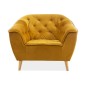 Fauteuil 1 place GALLERY en tissu de qualité, couleur curry Fauteuil 1 place GALLERY en tissu de qualité, couleur curry
